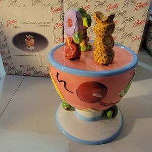 Cheese Spreader Caddy With Set Of 3 Spreaders